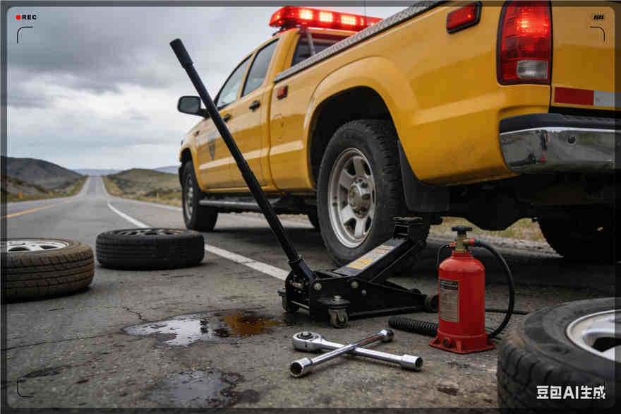 中宁爆胎道路救援-汽车换轮胎