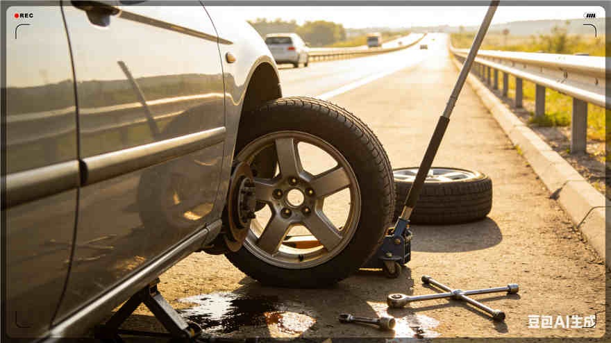 中宁高速公路扎胎-汽车流动补胎